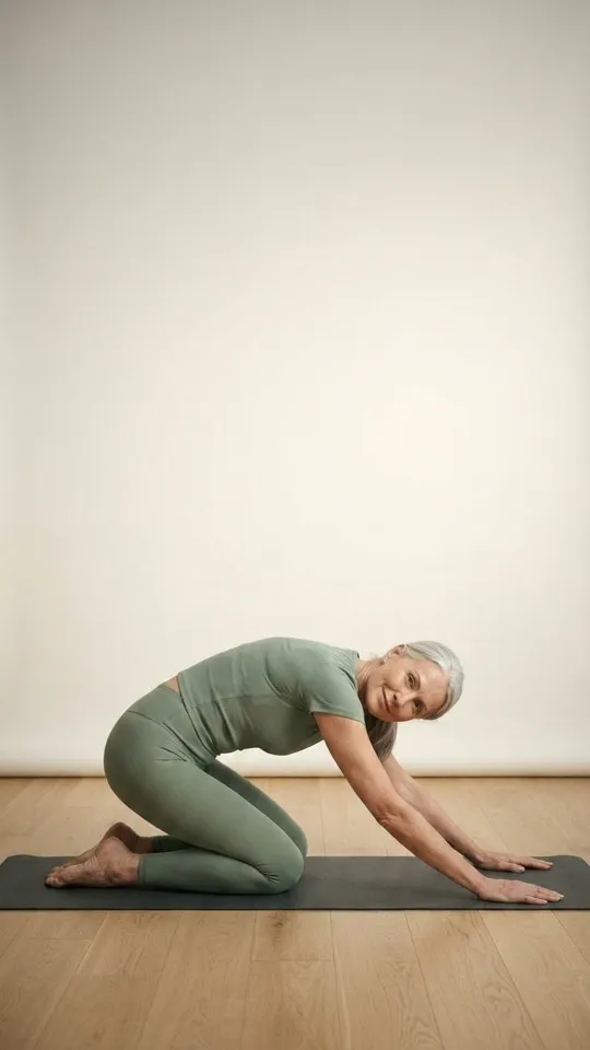 Child's Pose Side Reach — gentle exercise for seniors