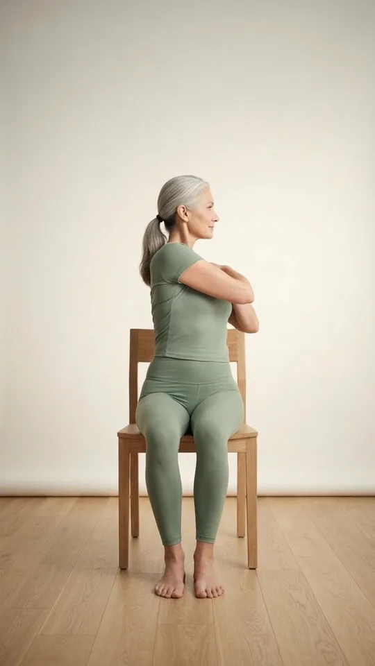 Seated Thoracic Rotation — gentle exercise for seniors