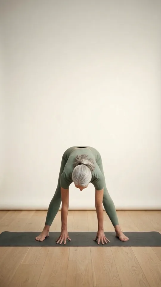 Wide-Leg Forward Fold — gentle exercise for seniors